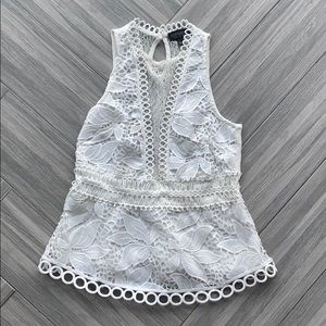 Beautiful lace peplum top